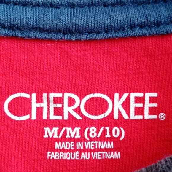 CHEROKEE BOYS' LONG SLEEVE SHIRT.SIZE M(8/10).RED,GRAY - Picture 3 of 11